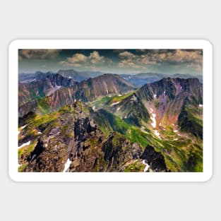 Landscape with Fagaras mountains in Romania Sticker